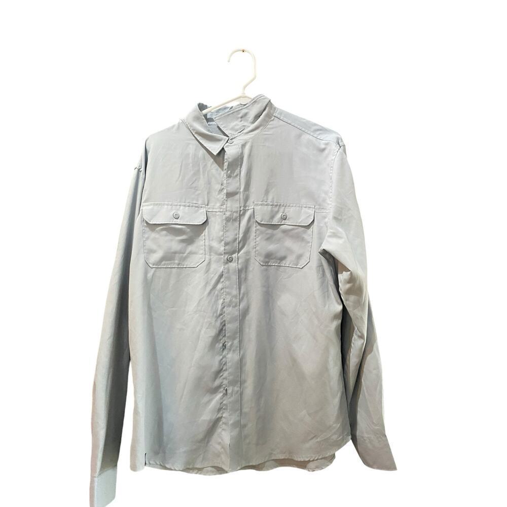 Stormtech Performance Blue Long Sleeves Button Down Shirt Size Large